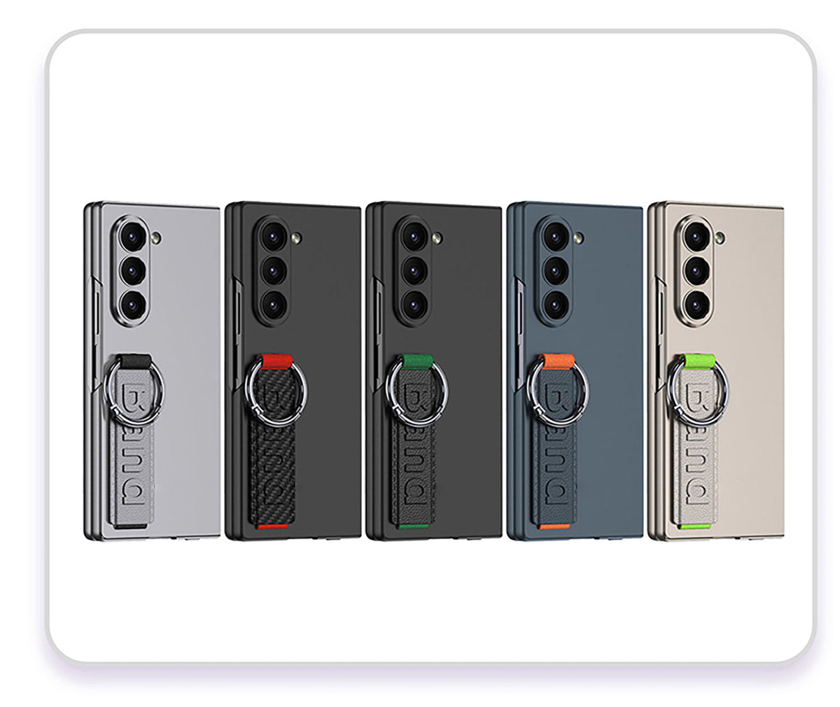 Samsung Galaxy Z Fold8 Ultra Hoesje - Zwart - Cover met Handstrap, Ring Houder en Ingebouwde Screenprotector