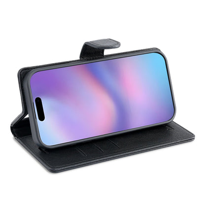 Apple iPhone 18 Pro Hoesje - Onyx Black - 2 in 1 Lederlook MagSafe Bookcase
