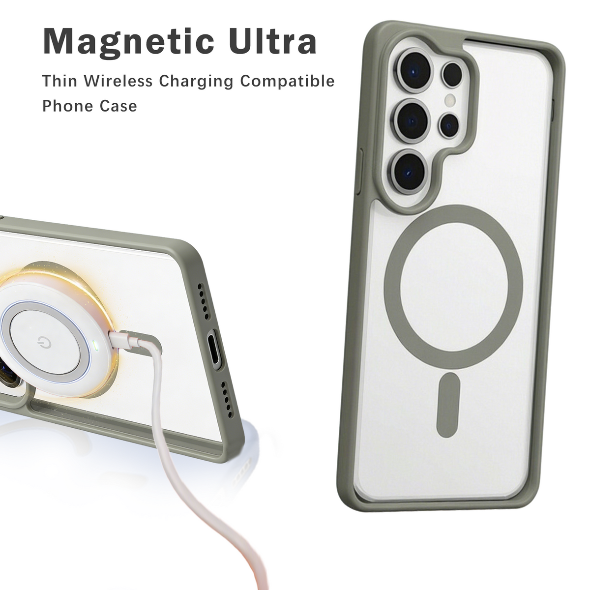 Samsung Galaxy S26 Plus Hoesje - Grijs - Bumper MagSafe Back Cover