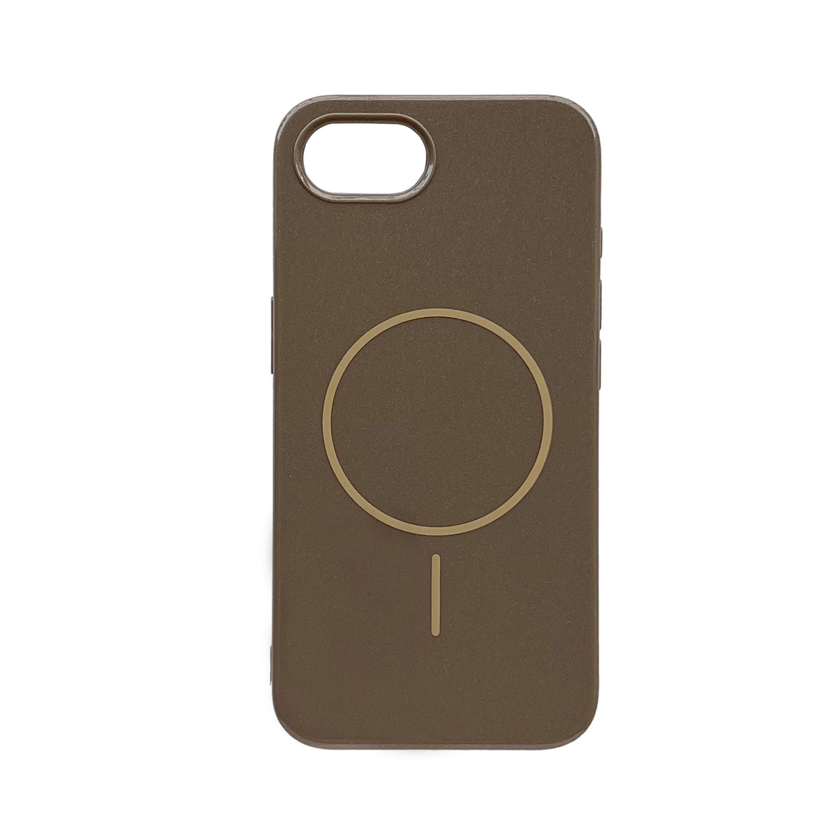 iPhone 16e Hoesje - Chocolate Brown - Glitter MagSafe Back Cover
