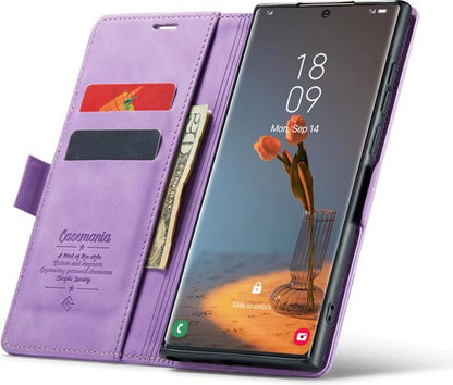 Samsung Galaxy S22 Ultra Hoesje - Bright Lila - Dunne Bookcase
