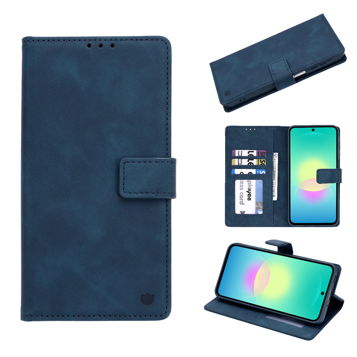Samsung Galaxy S26 FE Hoesje - Navy Blue - Portemonnee Bookcase