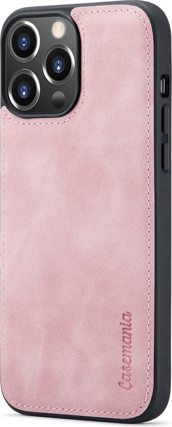 Apple iPhone 13 Pro Hoesje - Pale Pink - Luxe 2 in 1 Bookcase met 10 Kaart Vakken en Polskoord
