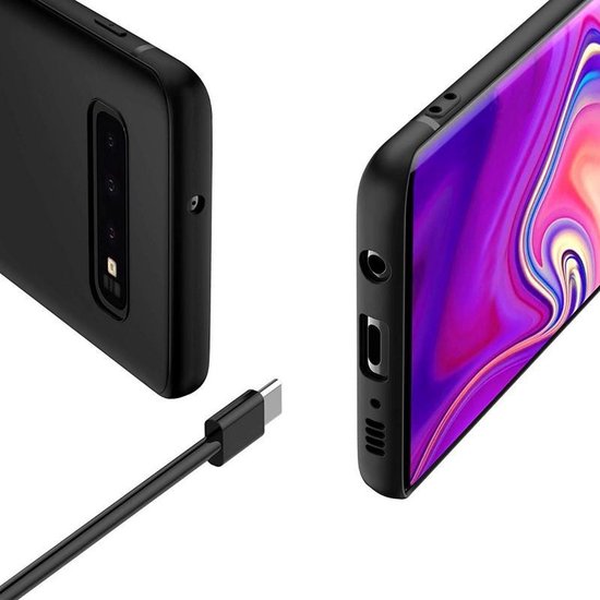 Samsung Galaxy S10+ Hoesje - Zwart - Siliconen Back Cover