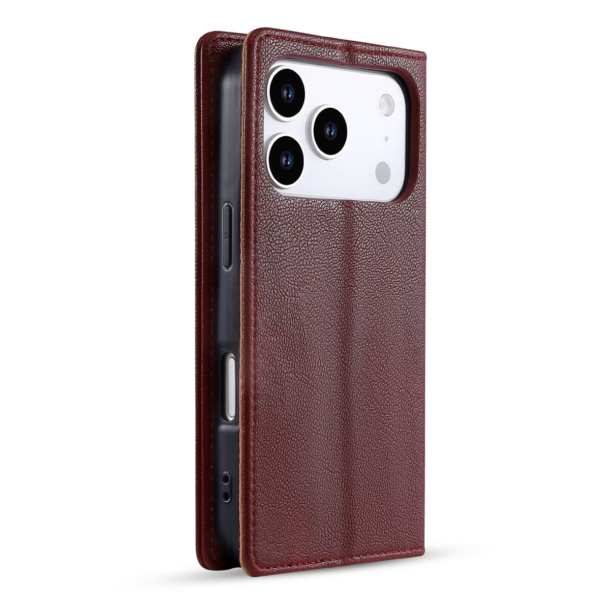Apple iPhone 18 Pro Hoesje - Burgundy Red - Dunne Leather-look Back Cover