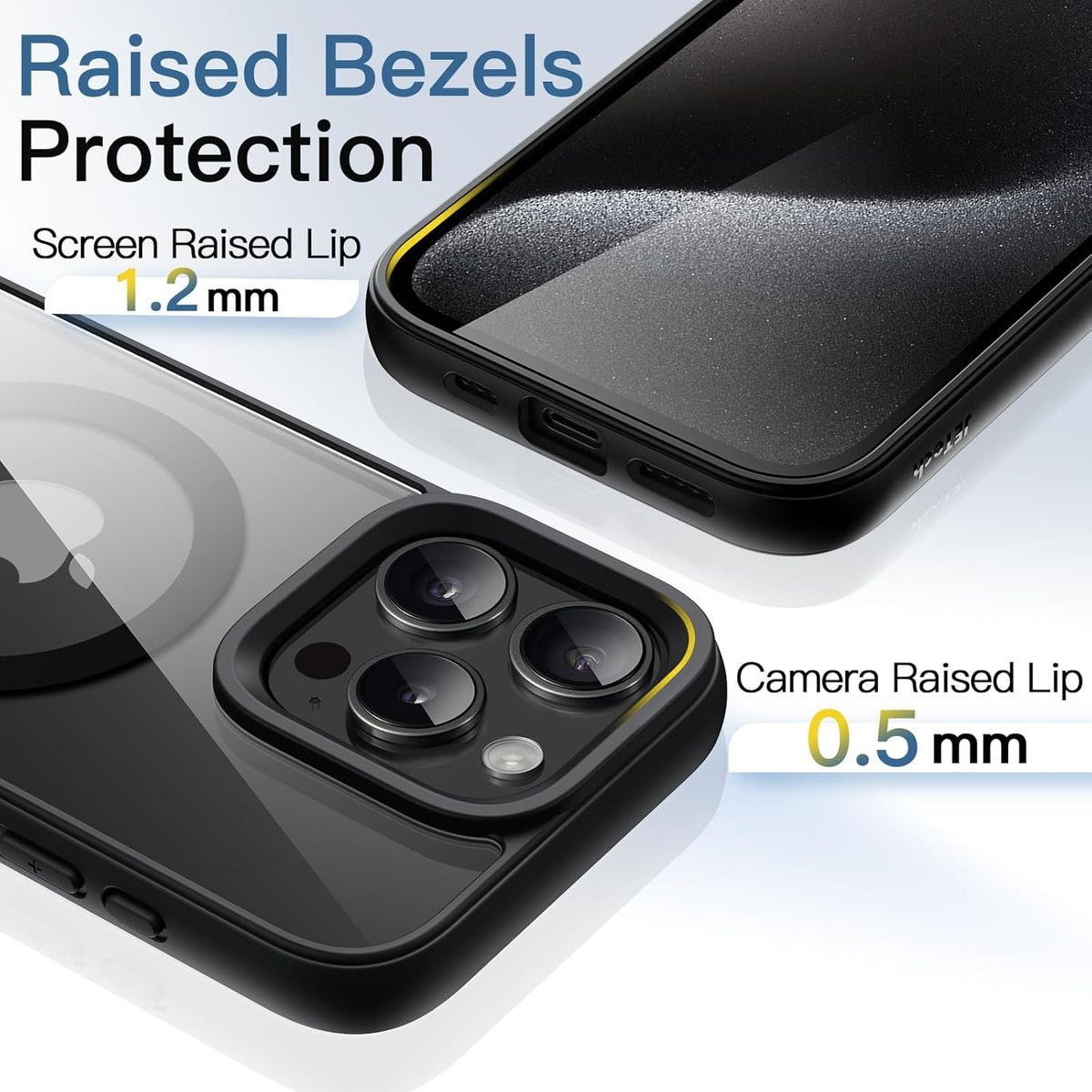 Apple iPhone 15 Pro Max Hoesje - Zwart - Bumper MagSafe Back Cover