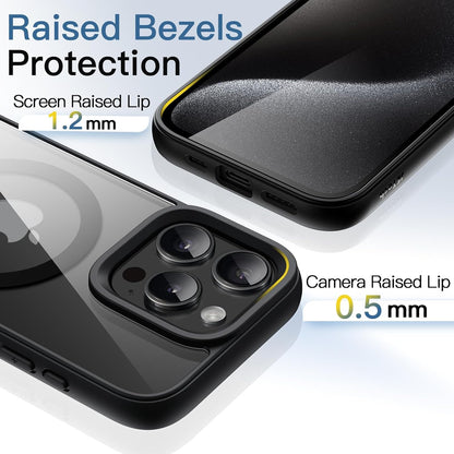 Apple iPhone 15 Pro Max Hoesje - Zwart - Bumper MagSafe Back Cover