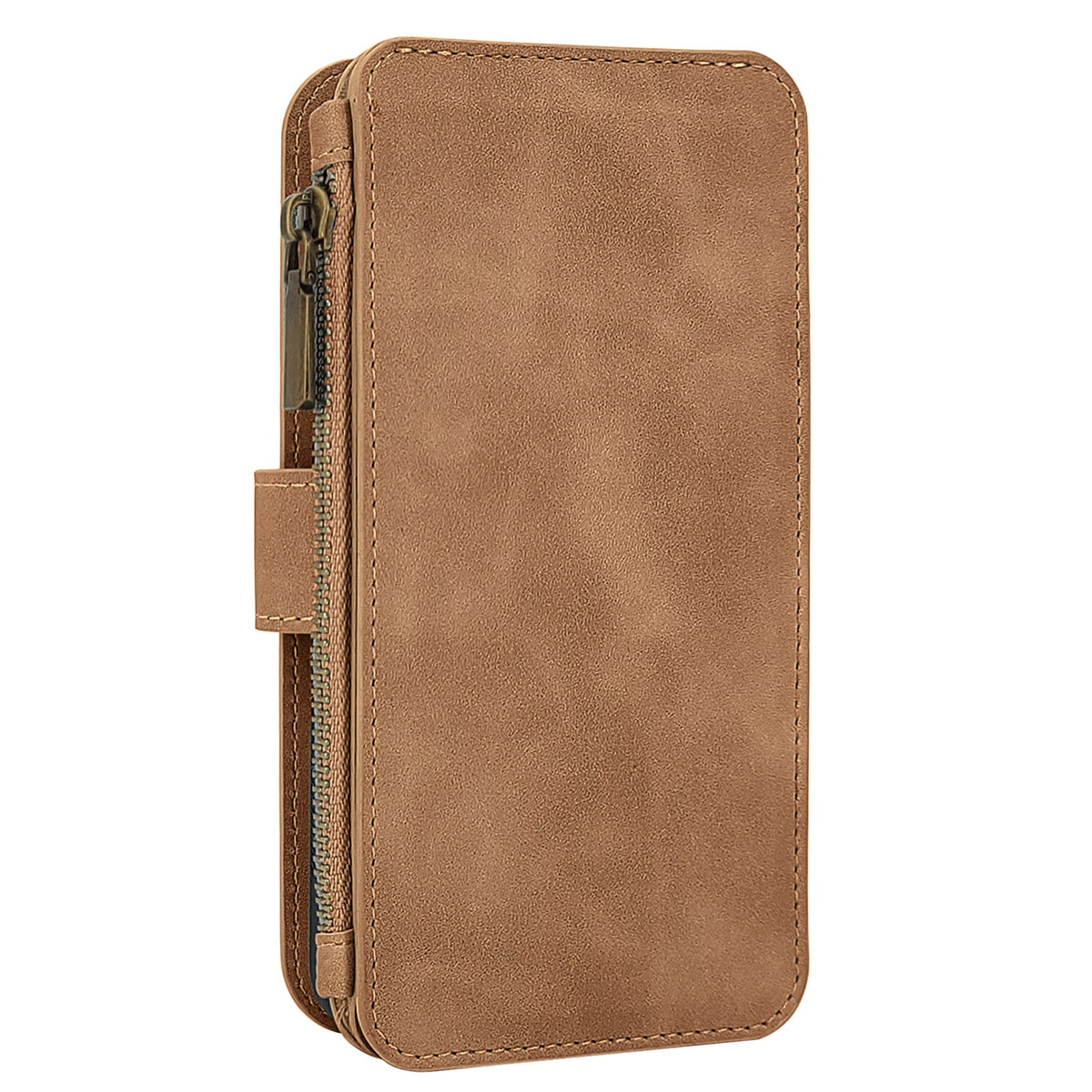 Samsung Galaxy S25 Ultra Hoesje - Sienna Brown - 2 in 1 Bookcase met Rits