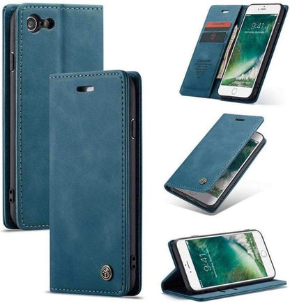 Apple iPhone 7 Hülle - Emerald Green - Schlanke Klapphülle mit Kartenfach