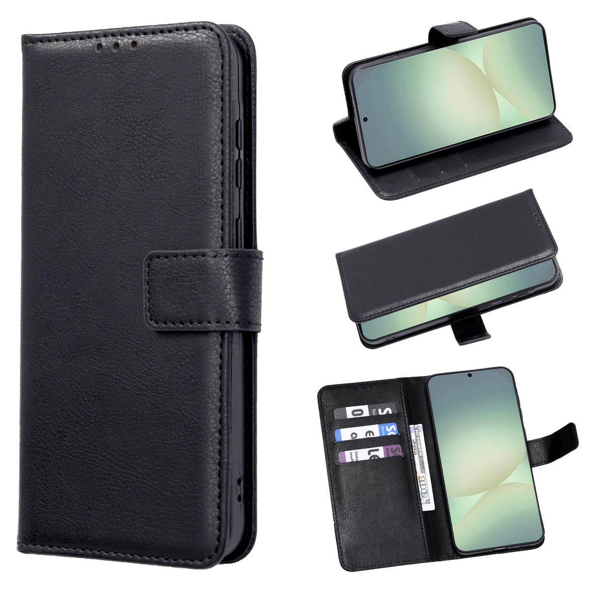 Oppo Reno 15F Hoesje - Zwart - Portemonnee Bookcase