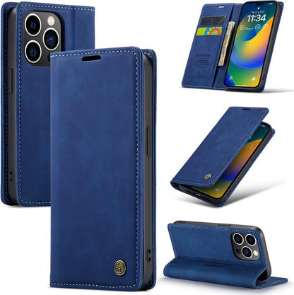 Apple iPhone 14 Pro Max Case - Navy Blue - Slim Wallet Case