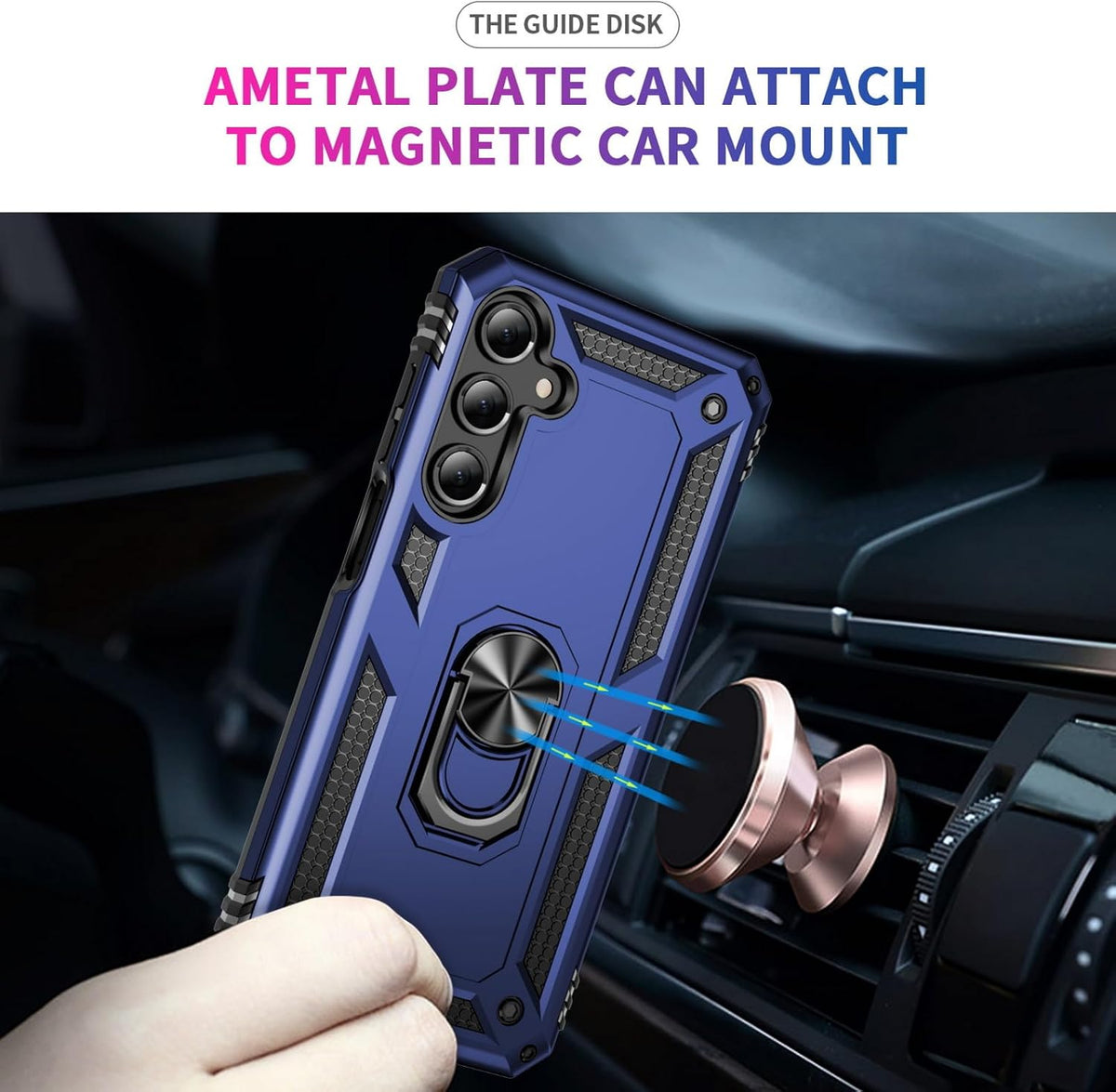 Samsung Galaxy A17 5G Hoesje - Blauw - Armor Kickstand Back Cover