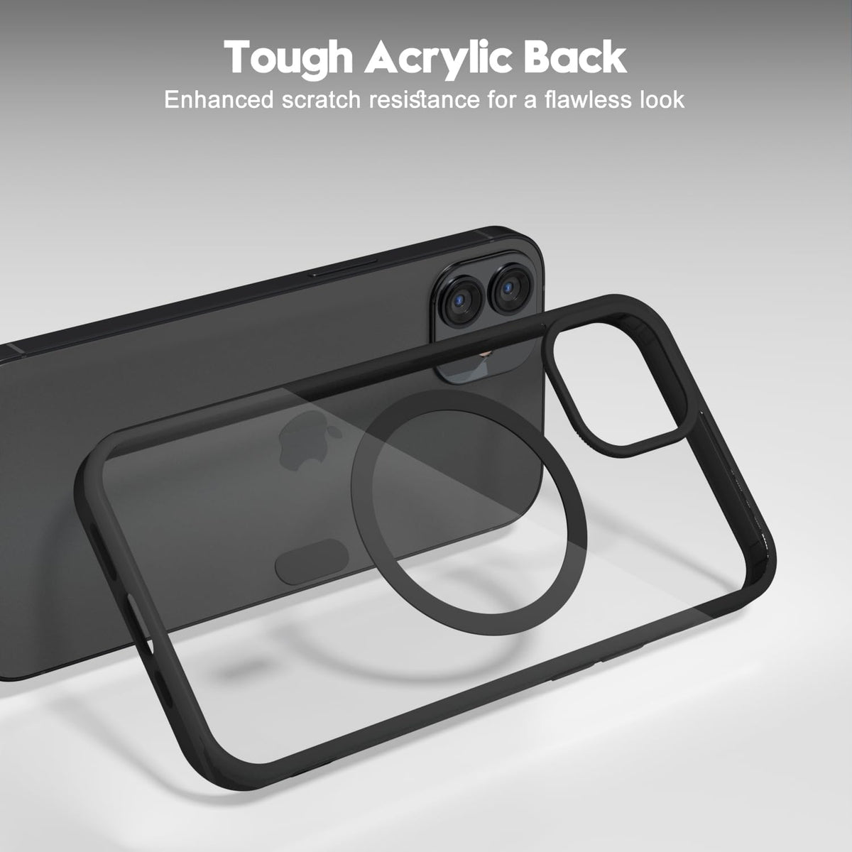 Apple iPhone 12 Case - Black - Bumper MagSafe Back Cover