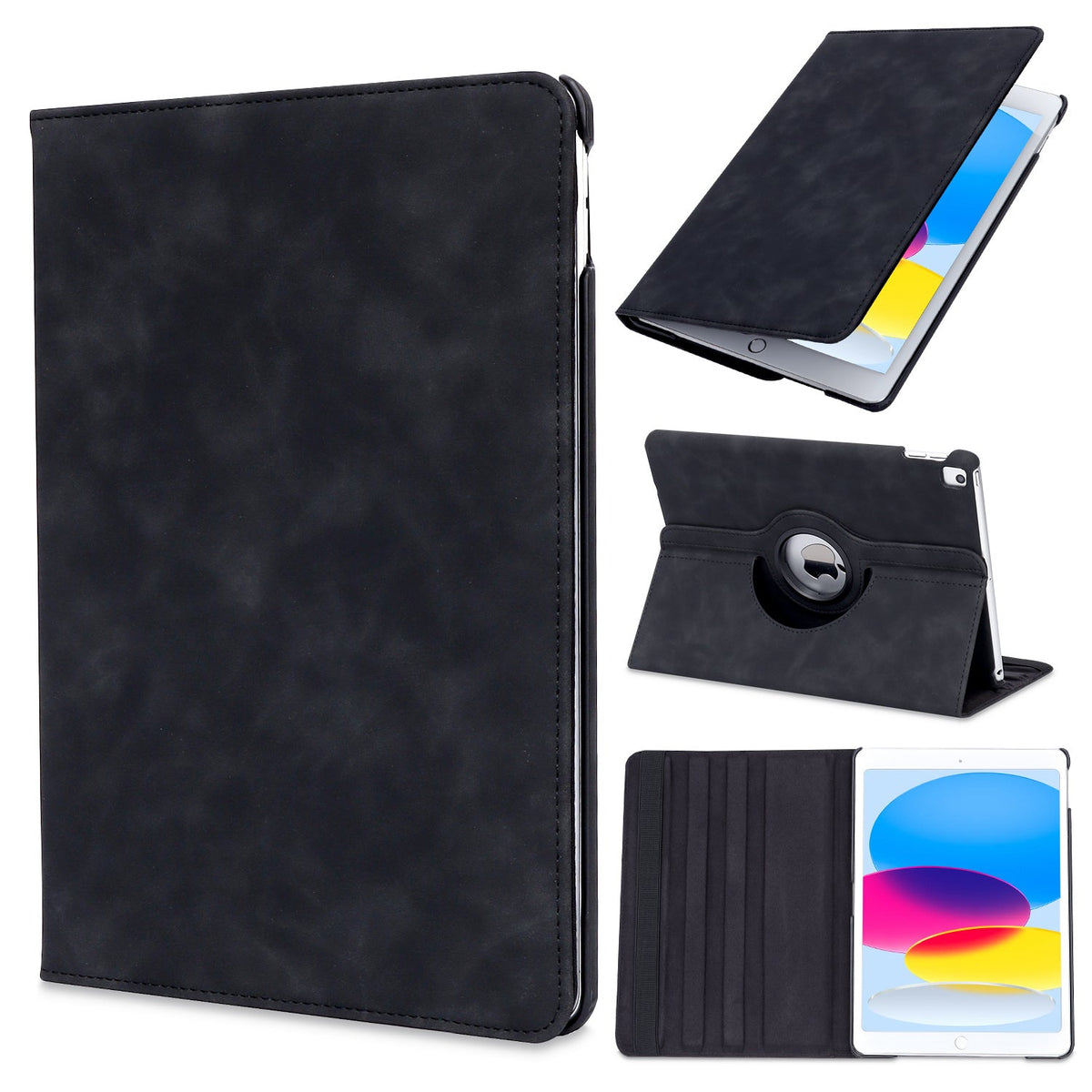 Apple iPad 7 10.2 (2019) Tablethoes - Charcoal Gray - Draaibare Bookcase