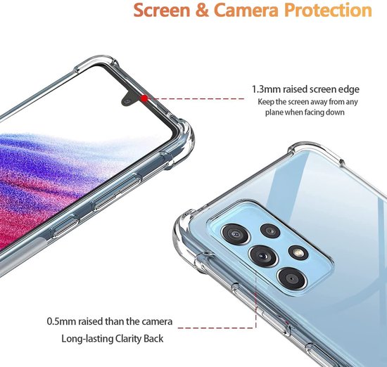 Samsung Galaxy A33 5G Hoesje - Transparant - Anti-Shock Back Cover