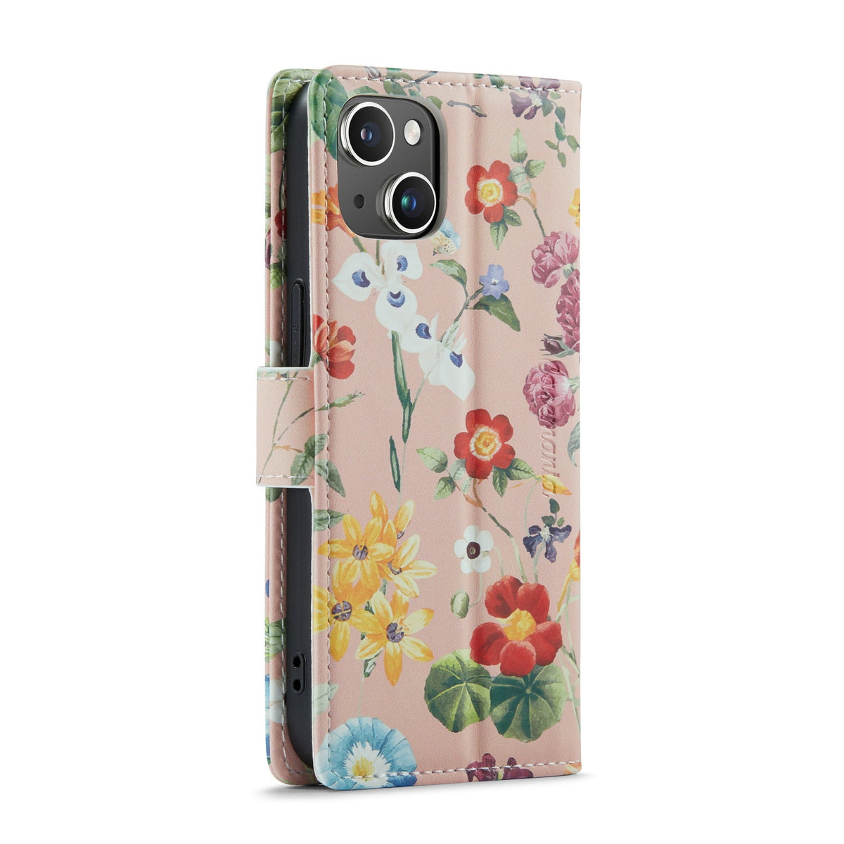 iPhone 14 Hoesje - Bloemen - Portemonnee Bookcase