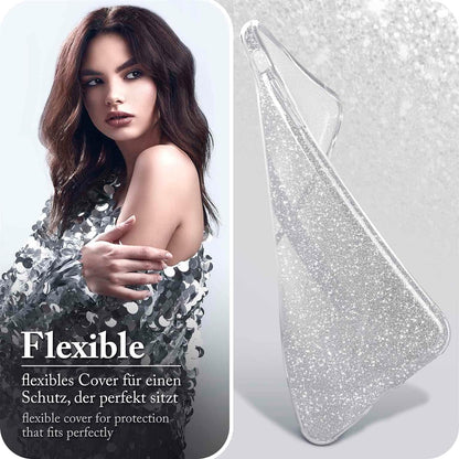 Samsung Galaxy S24 Ultra Case - Silver - Glitter Back Cover