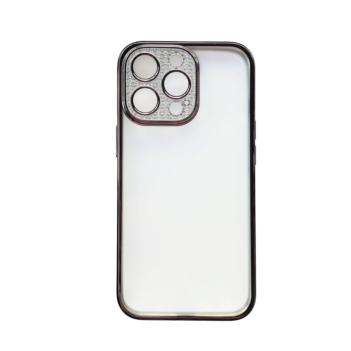 Apple iPhone 13 Hoesje - Zwart - Glitter Back Cover