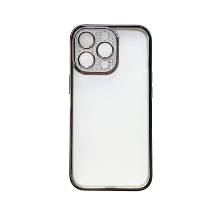 Apple iPhone 13 Hoesje - Zwart - Glitter Back Cover
