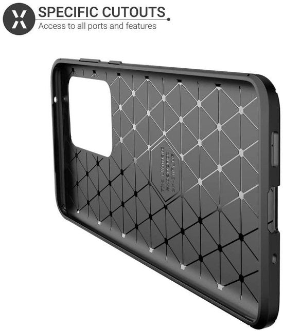 Samsung Galaxy S20 Ultra Hoesje - Zwart - Carbon Back Cover