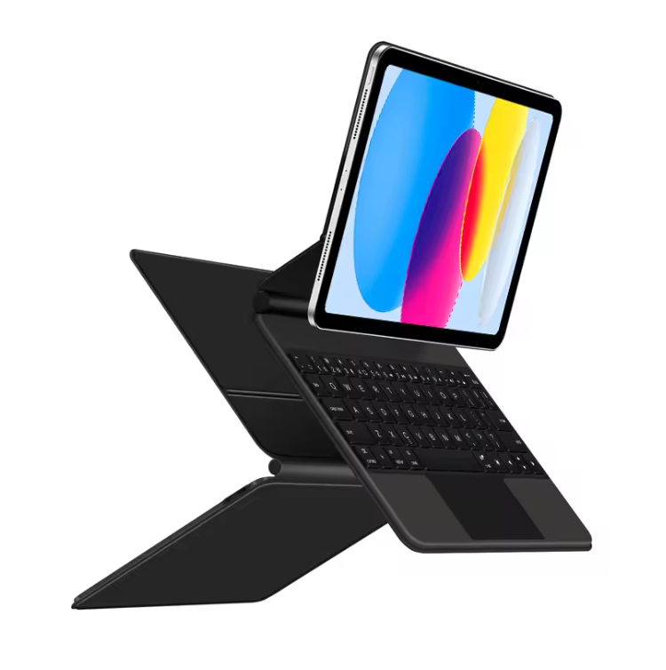 iPad 10,9 pouces (2022) - Noir - Étui clavier avec pavé tactile + Rétroéclairage