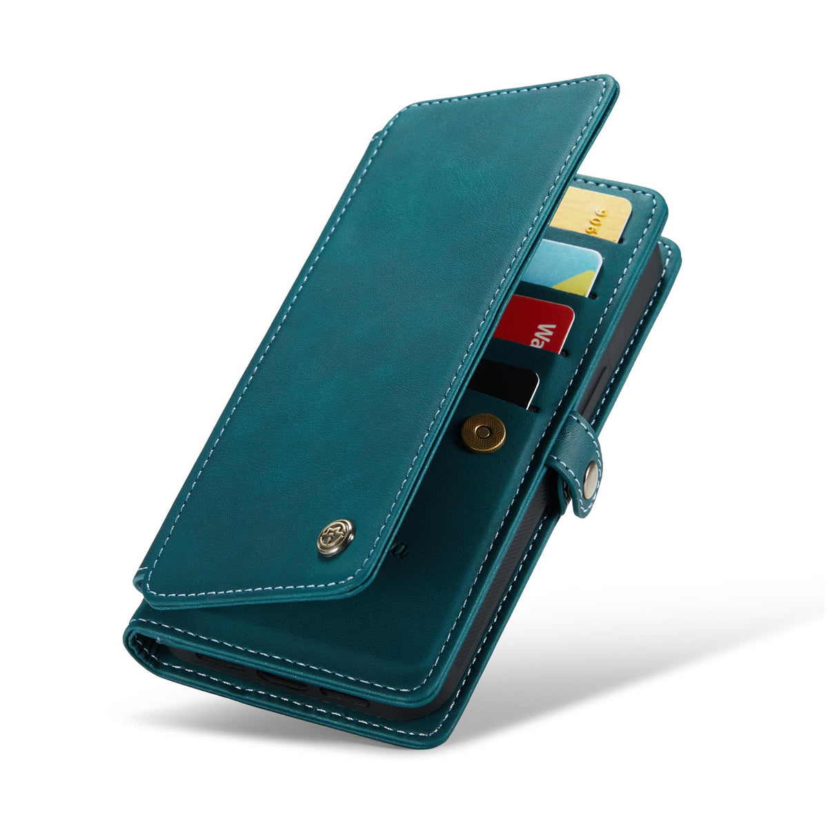 Apple iPhone 17e Hoesje - Emerald Green - 2 in 1 MagSafe Bookcase met 10 Kaart Vakken