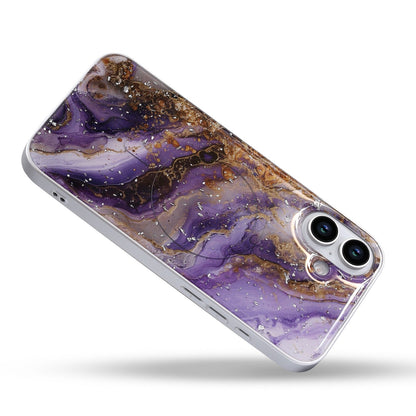 iPhone 16 Plus Hoesje - Paars - Marmer MagSafe Back Cover