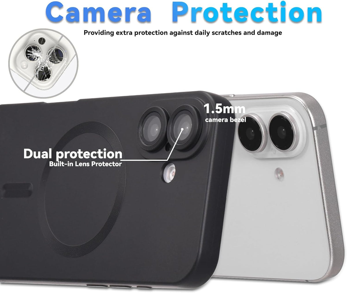 Apple iPhone 16 Plus Case - Black - Matte Silicone MagSafe Back Cover