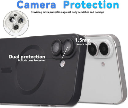 Apple iPhone 16 Hoesje - Zwart - Matte Siliconen MagSafe Back Cover
