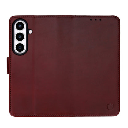 Samsung Galaxy S26 Hoesje - Burgundy Red - Echt Leren Bookcase