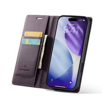 Apple iPhone 18 Pro Hoesje - Dark Purple - Luxe Dunne Bookcase