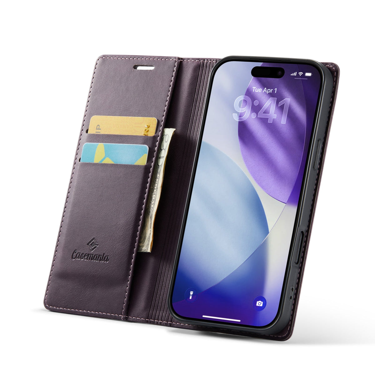 Apple iPhone 18 Pro Max Hoesje - Dark Purple - Luxe Dunne Bookcase