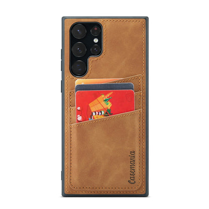 Samsung Galaxy S25 Ultra Hoesje - Sienna Brown - Back Cover met Pasjeshouder
