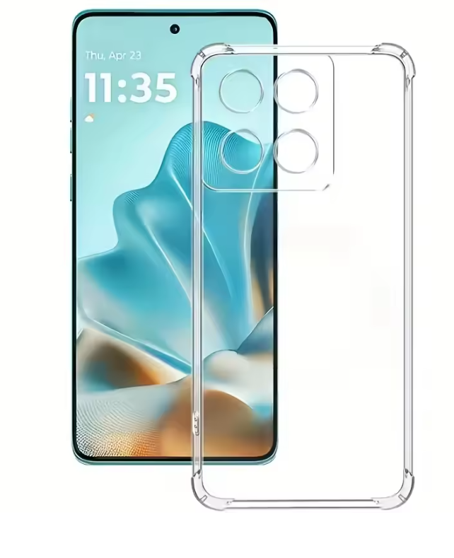 Motorola Moto G17 Case - Clear - Shockproof Hybrid Back Cover