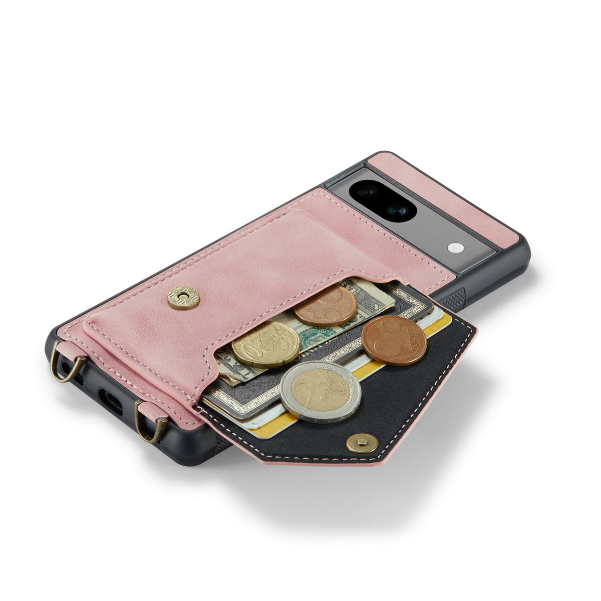Google Pixel 8 Hoesje - Pale Pink - Luxe Back Cover met Telefoonkoord
