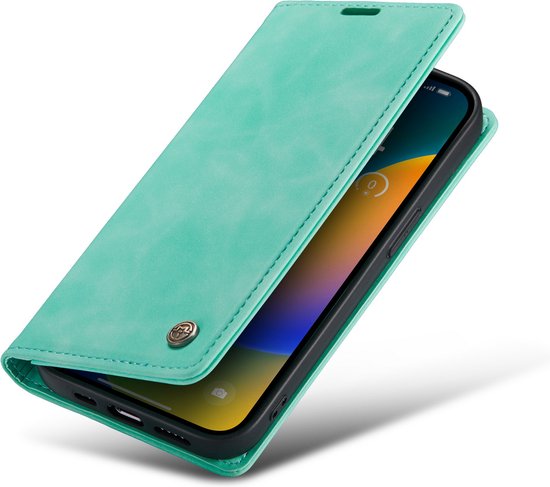 Apple iPhone 14 Pro Max Hoesje - Tropical Mint - Dunne Bookcase