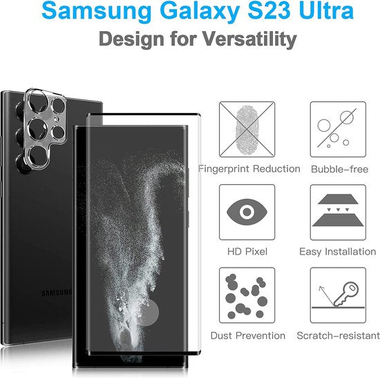 Samsung Galaxy S23 Ultra Screen- en Cameraprotector - 2 Stuks