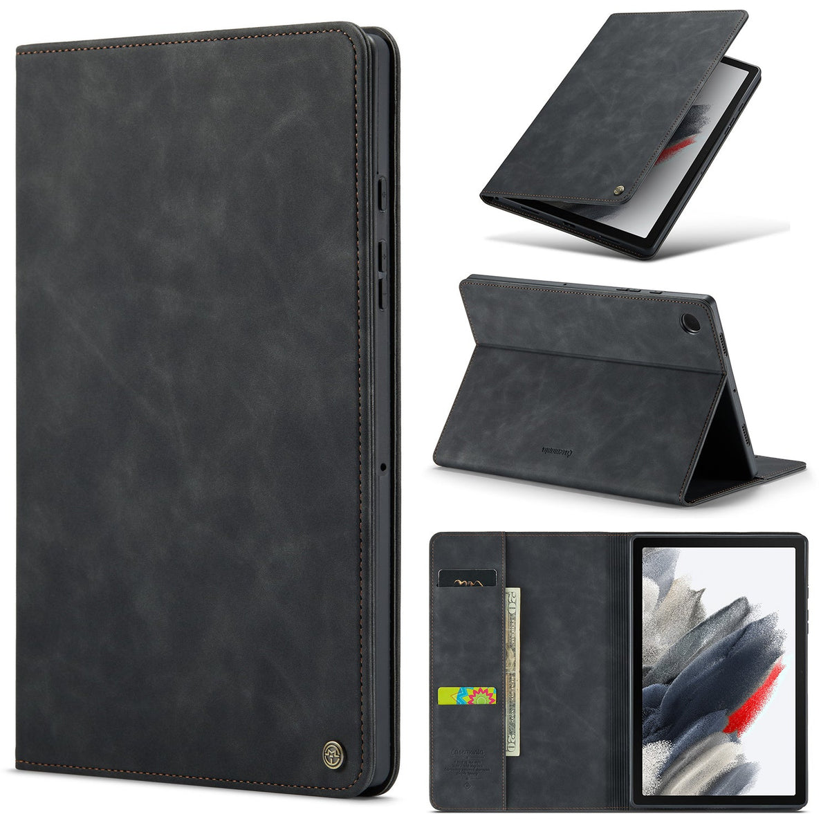 Apple iPad Air 11 (2024) Tablethoes - Charcoal Gray - Luxe Bookcase
