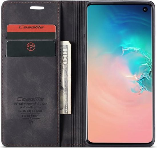 Samsung Galaxy S10 Hoesje - Charcoal Gray - Dunne Bookcase