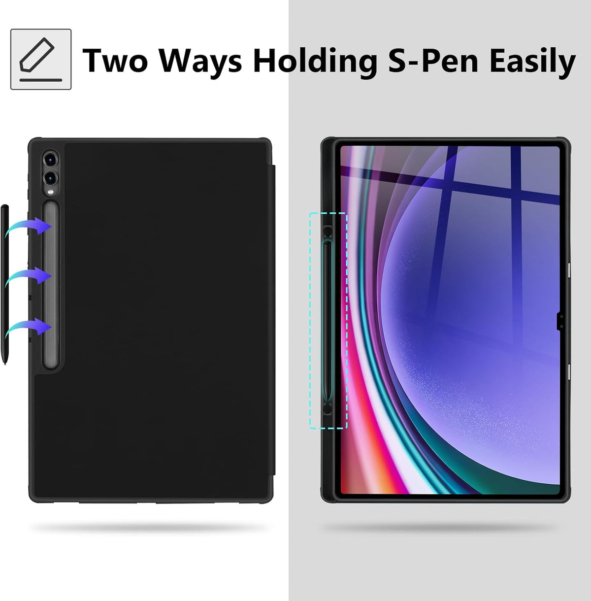 Samsung Galaxy Tab S10 Ultra Tablethoes - Zwart - Smart Cover