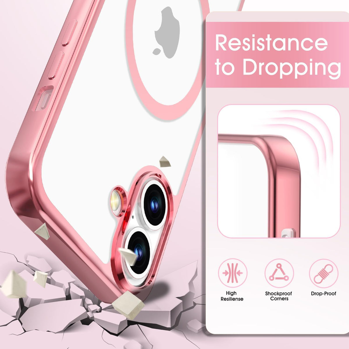 iPhone 16 Hoesje - Roze - Siliconen MagSafe Back Cover met Telefoonkoord