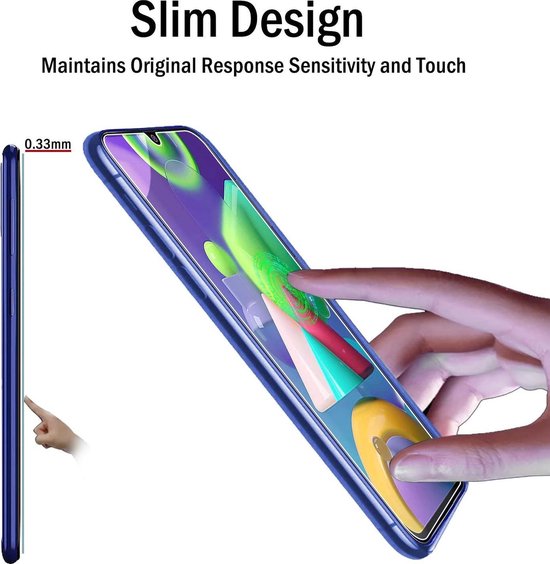 Samsung Galaxy M21 Screenprotector - Tempered Glass - 3 Stuks