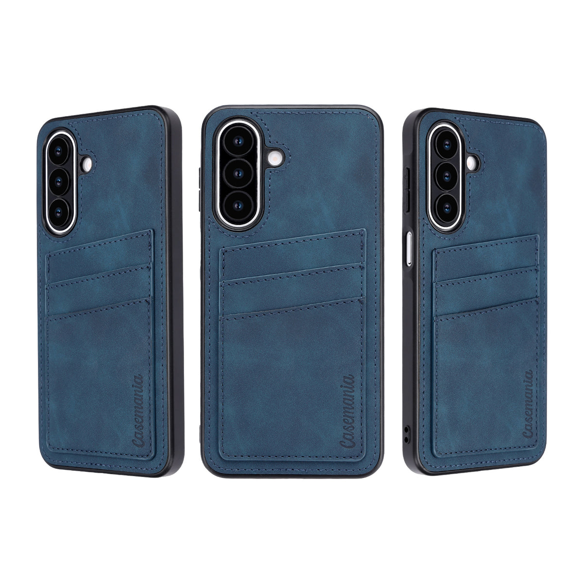 Samsung Galaxy S26 FE Hoesje - Navy Blue - Kunstleren Back Cover met Pasjeshouder