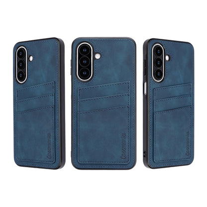 Samsung Galaxy S26 FE Hoesje - Navy Blue - Kunstleren Back Cover met Pasjeshouder