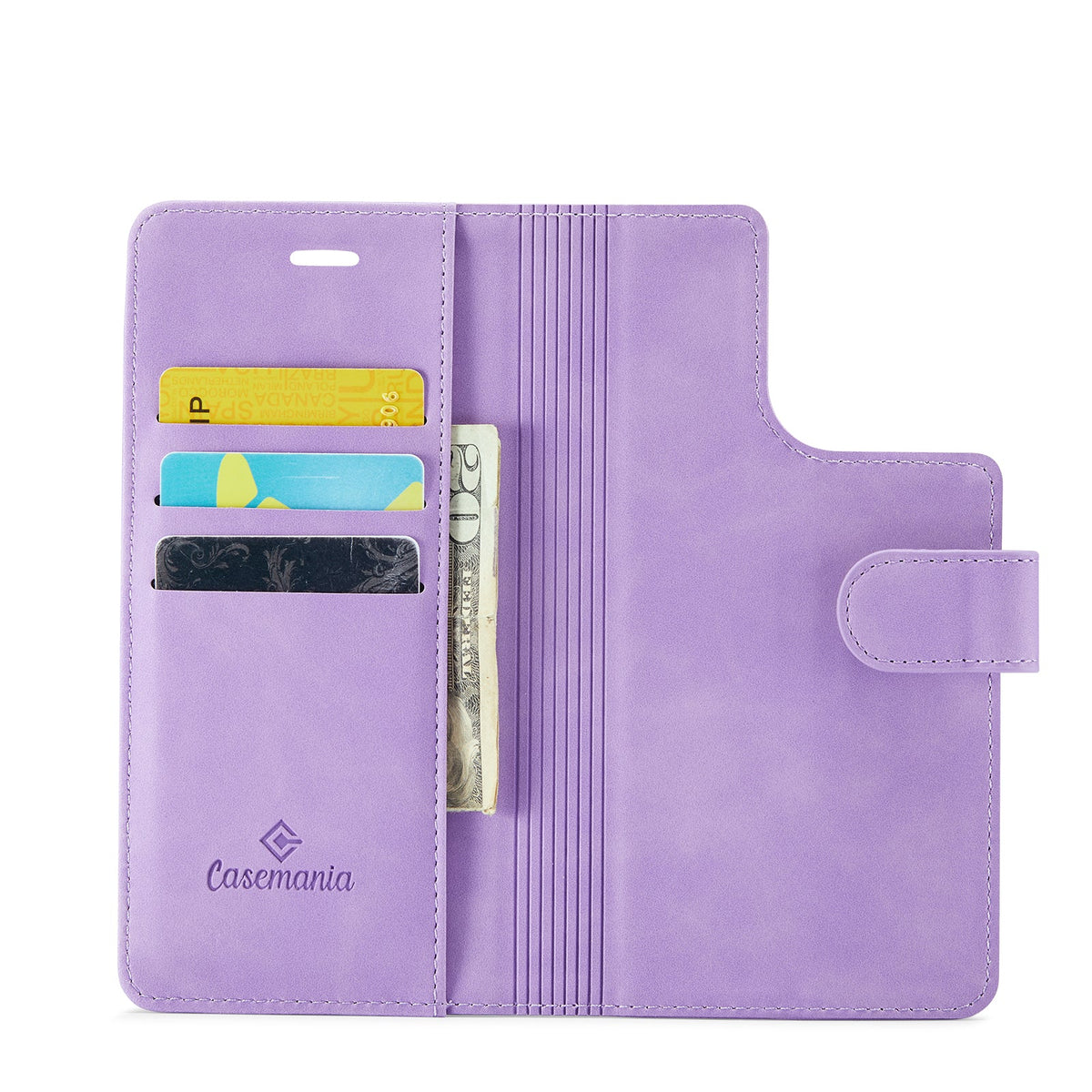 iPhone 15 Case - Bright Lila - 2-in-1 Wallet Case