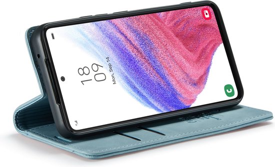 OPPO A57 Hoesje - Aqua Blue - Dunne Bookcase