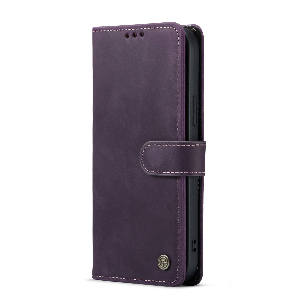 Apple iPhone 11 Hoesje - Paars - Echt Leren Bookcase