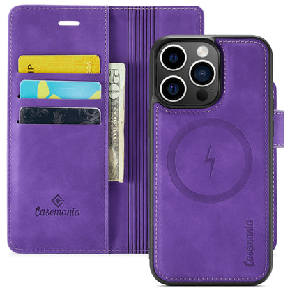 Apple iPhone 15 Plus Case - Dark Purple - 2-in-1 MagSafe Wallet Case