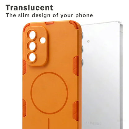 Samsung Galaxy A57 Hoesje - Matte Oranje - Frosted Matte Hardcase MagSafe Back Cover