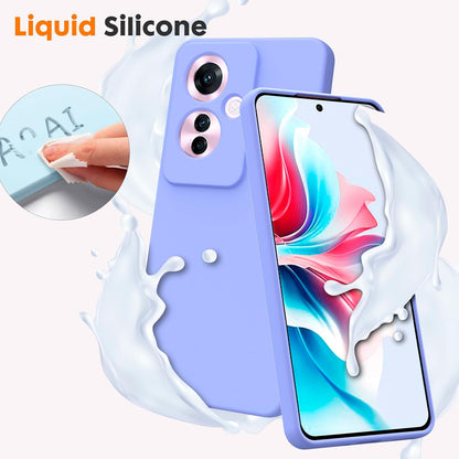 Oppo Reno 11F Hoesje - Paars - Liquid Siliconen Back Cover